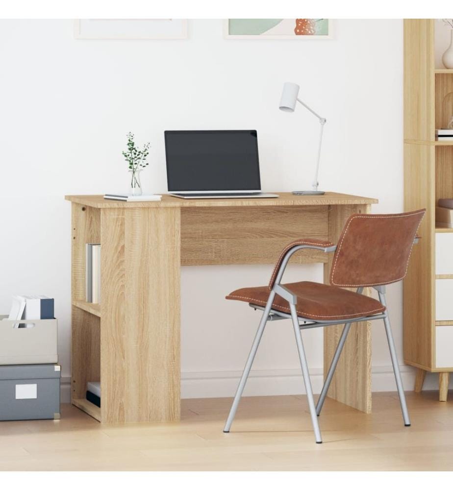 Bureau chêne sonoma 100x55x75 cm bois d'ingénierie