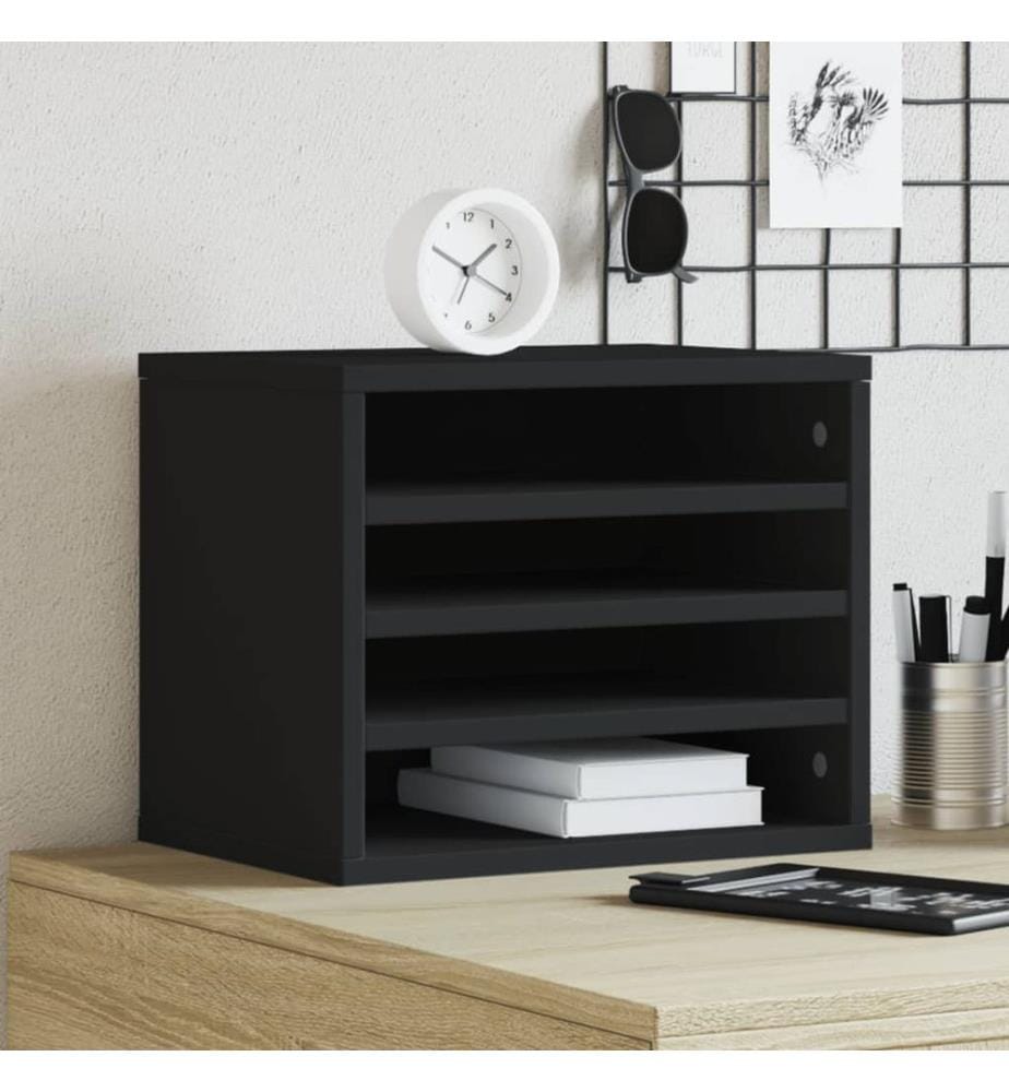 Schreibtisch-Organizer Schwarz 36x26x29,5 cm Holzwerkstoff