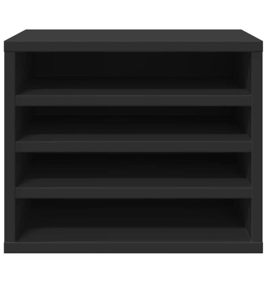 Schreibtisch-Organizer Schwarz 36x26x29,5 cm Holzwerkstoff