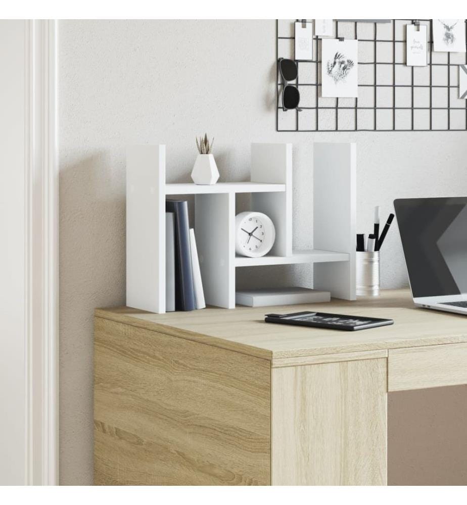 Schreibtisch-Organizer Weiss 34,5x15,5x35,5 cm Holzwerkstoff