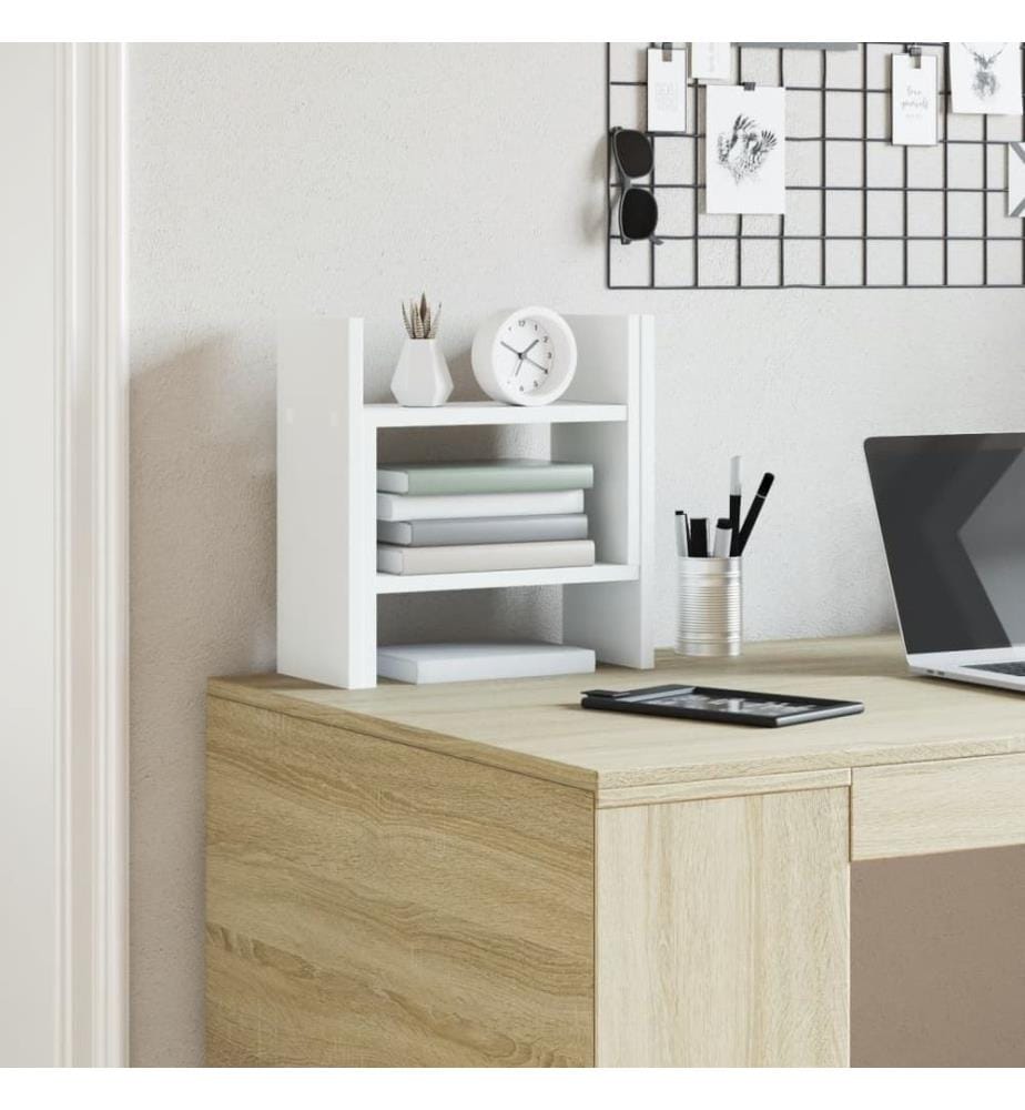 Schreibtisch-Organizer Weiss 34,5x15,5x35,5 cm Holzwerkstoff