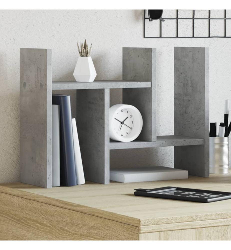 Organisateur de bureau gris béton 34,5x15,5x35,5 cm