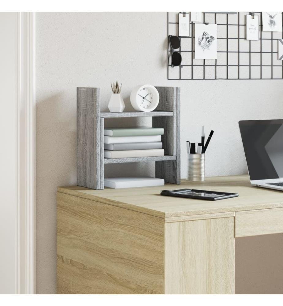 Schreibtisch-Organizer Grau Sonoma 34,5x15,5x35,5 Holzwerkstoff