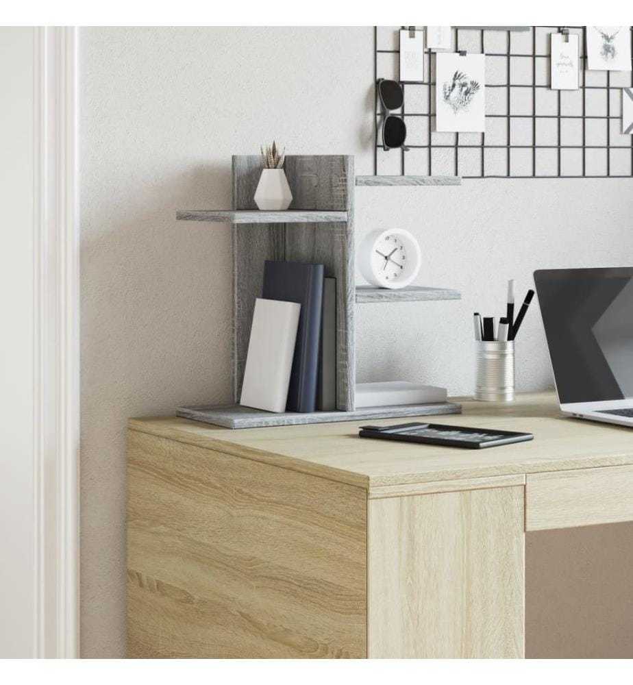 Schreibtisch-Organizer Grau Sonoma 42x21,5x42 cm Holzwerkstoff