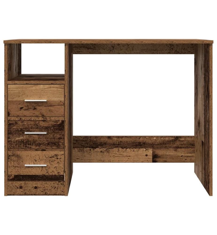 Bureau vieux bois 102x50x76 cm bois d'ingénierie