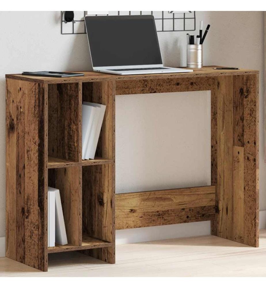 Bureau vieux bois 102,5x35x75 cm bois d'ingénierie