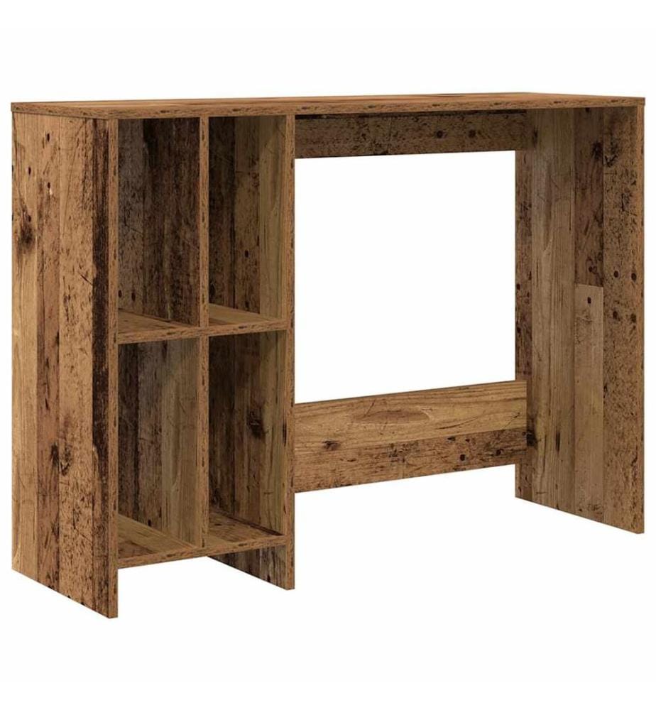 Bureau vieux bois 102,5x35x75 cm bois d'ingénierie