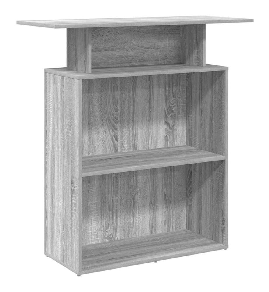 Bureau de réception sonoma gris 100x40x104 cm bois ingénierie