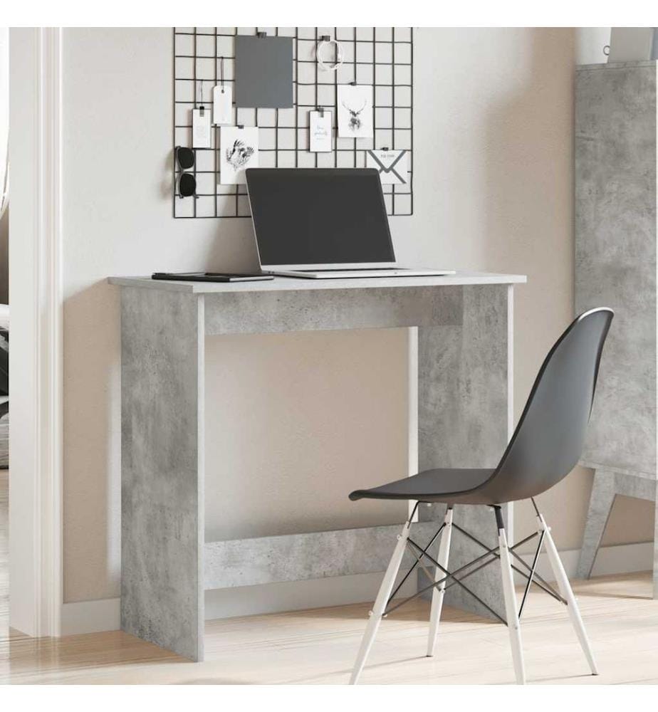 Bureau Gris béton 80x40x75 cm Aggloméré