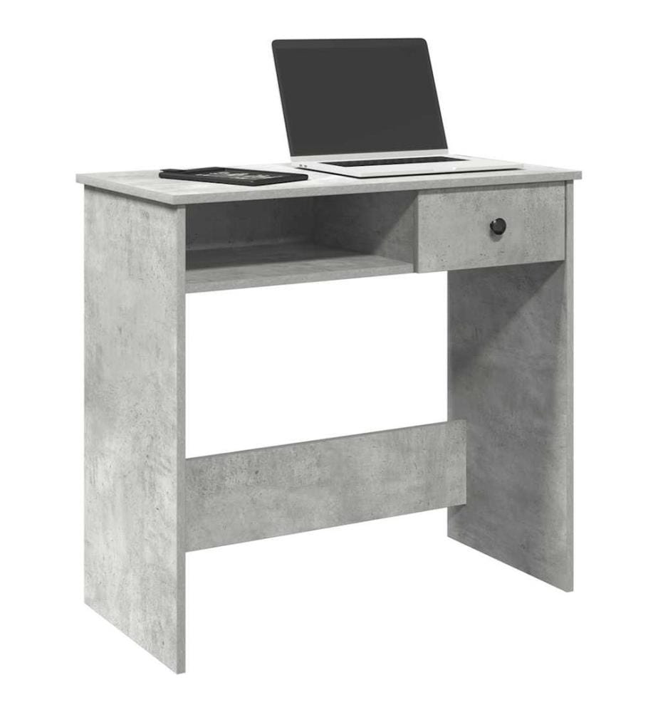 Bureau Gris béton 80x40x75 cm Aggloméré