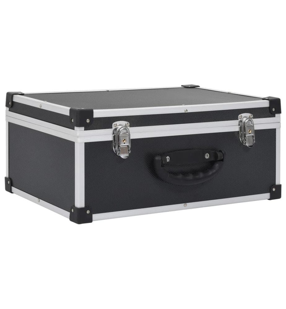 CD-Koffer für 60 CDs Aluminium ABS Schwarz