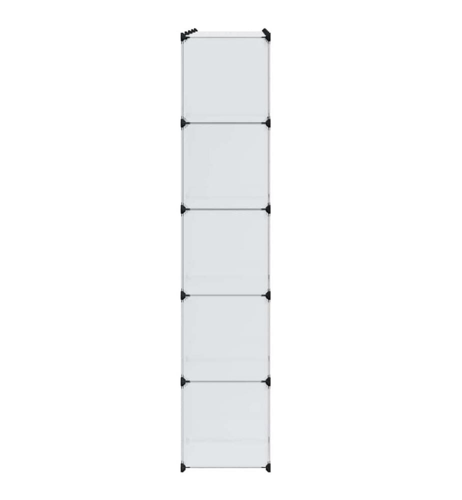 Modularer Schrank mit 14 Fächern Weiss 37x146x180,5 cm