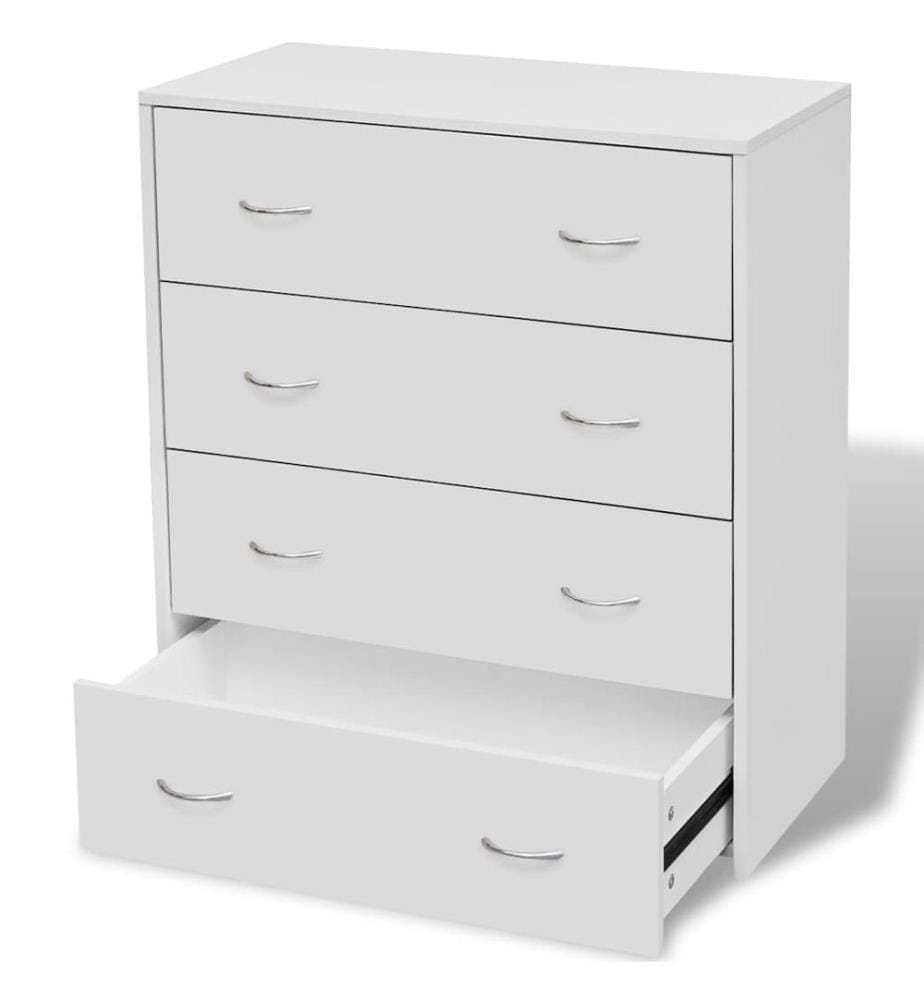 Kommode mit 4 Schubladen 60×30,5×71 cm Weiss