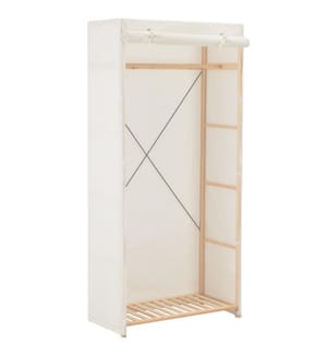 Kleiderschrank Weiss 79 x 40 x 170 cm Stoff
