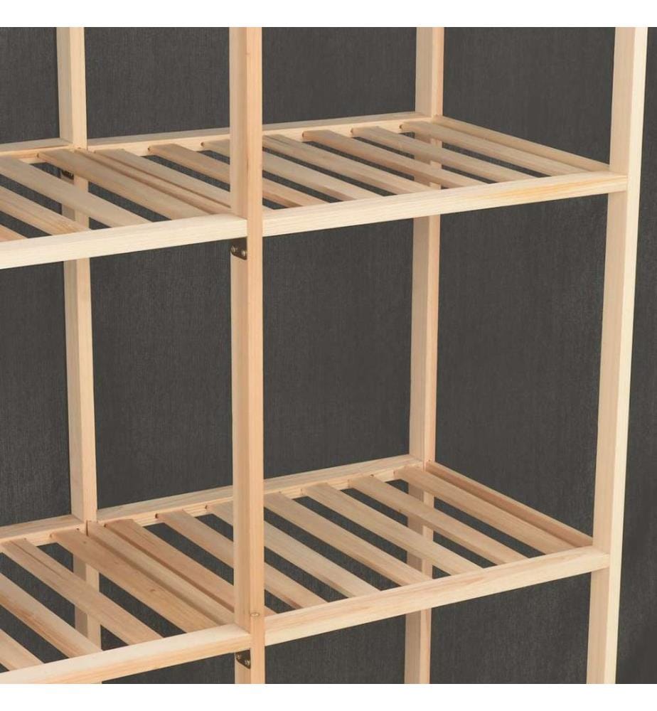 Kleiderschrank Grau 173 x 40 x 170 cm Stoff