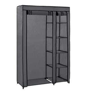 Faltschrank Grau 110x45x175 cm Stoff