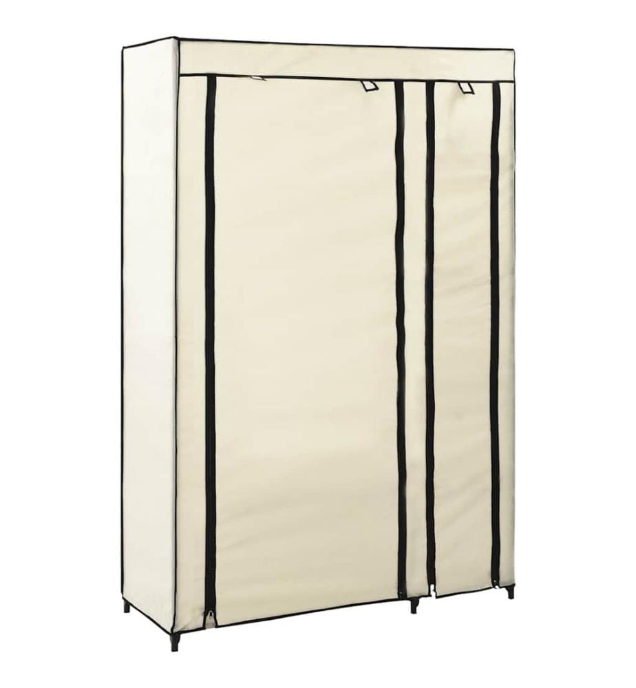 Faltschränke 2 Stk. Creme 110x45x175 cm Stoff