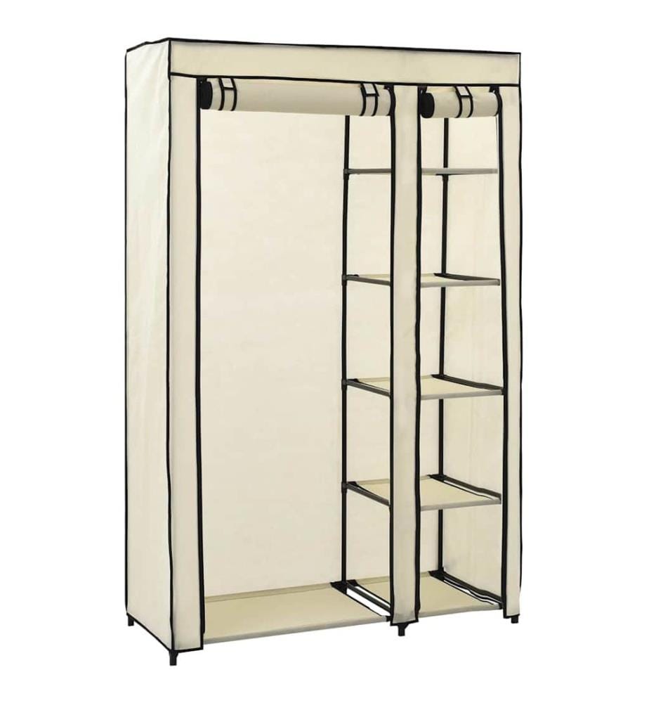 Faltschränke 2 Stk. Creme 110x45x175 cm Stoff