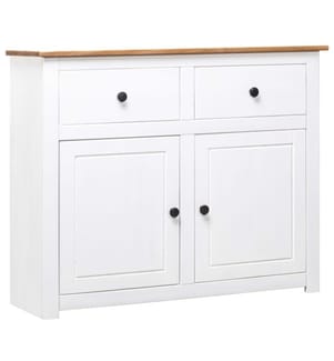 Sideboard Weiss 93x40x80 cm Kiefernholz Panama