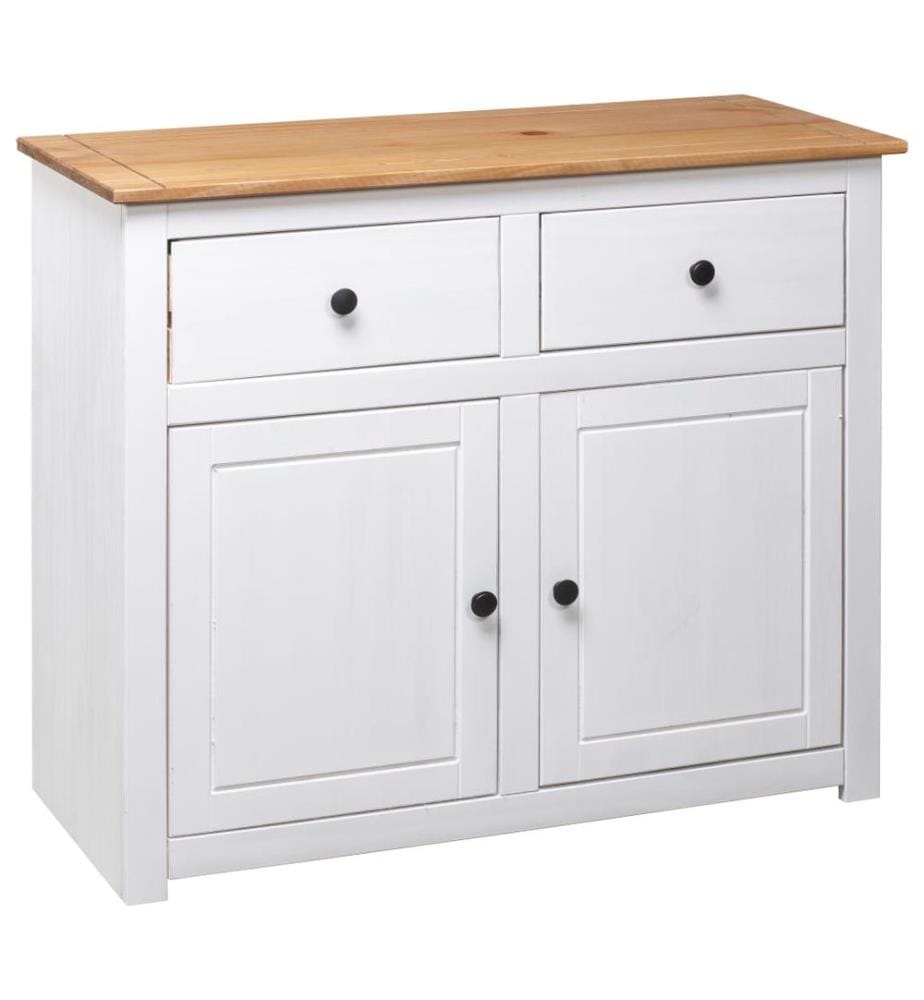 Sideboard Weiss 93x40x80 cm Kiefernholz Panama