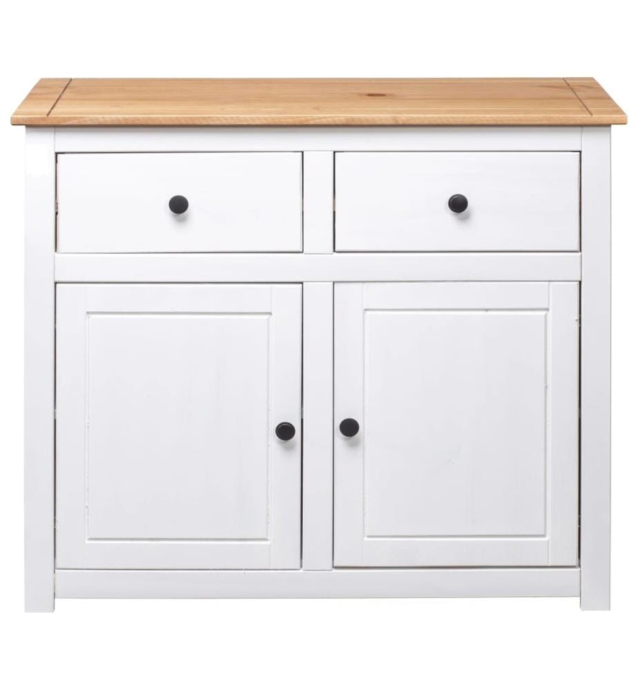 Sideboard Weiss 93x40x80 cm Kiefernholz Panama