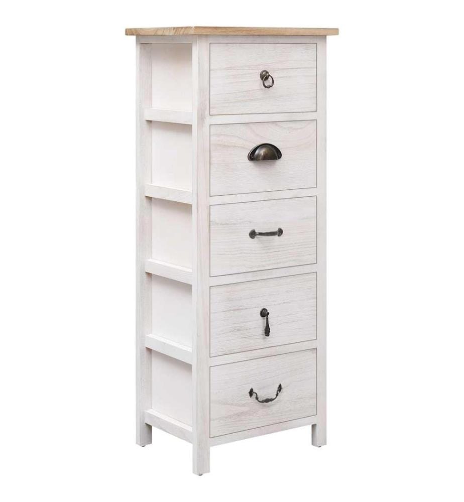 Armoire latérale 35x25x87 cm Bois de Paulownia