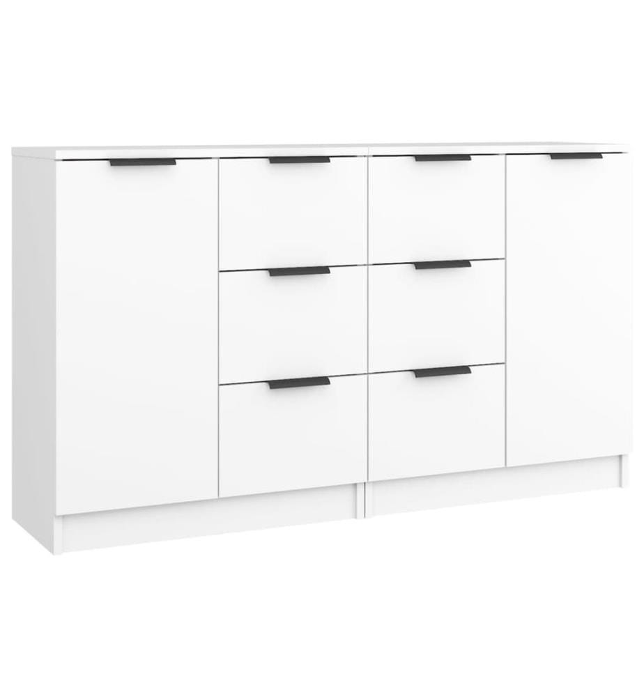 Sideboards 2 Stk. Weiss 60x30x70 cm Holzwerkstoff