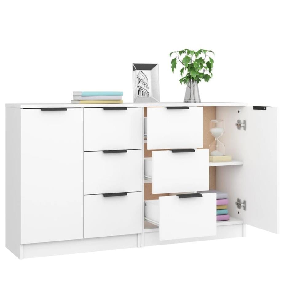 Sideboards 2 Stk. Weiss 60x30x70 cm Holzwerkstoff