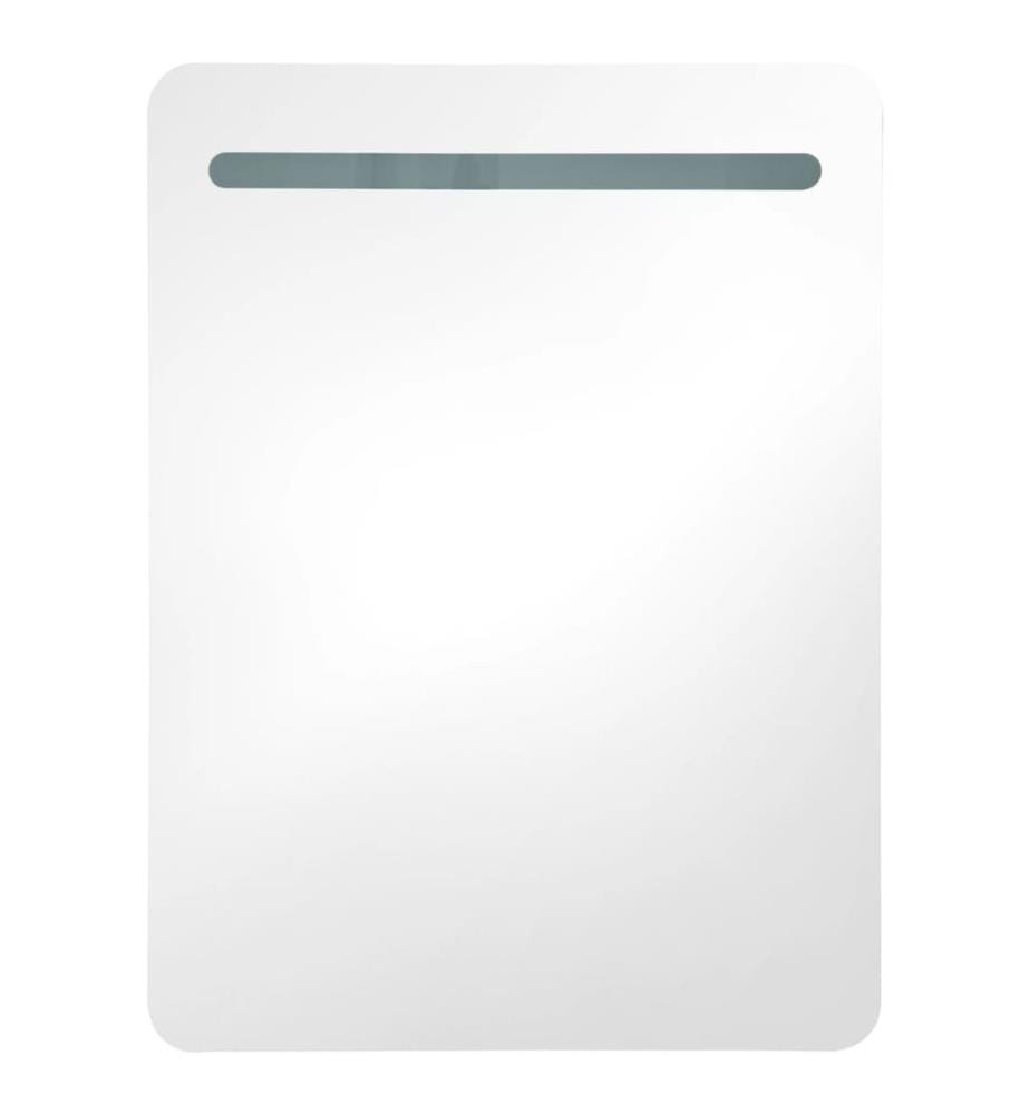 LED-Bad-Spiegelschrank Schwarz 60x11x80 cm