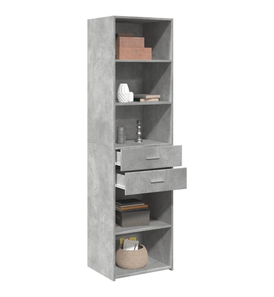 Highboard Betongrau 50x42,5x185 cm Holzwerkstoff
