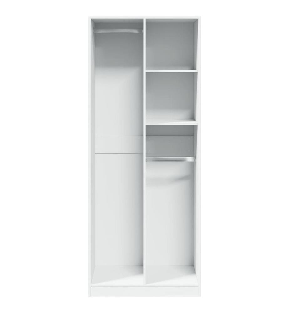 Garde-robe blanc 80x50x200 cm bois d'ingénierie