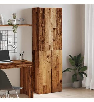 Highboard Altholz-Optik 60x32x190 cm Holzwerkstoff