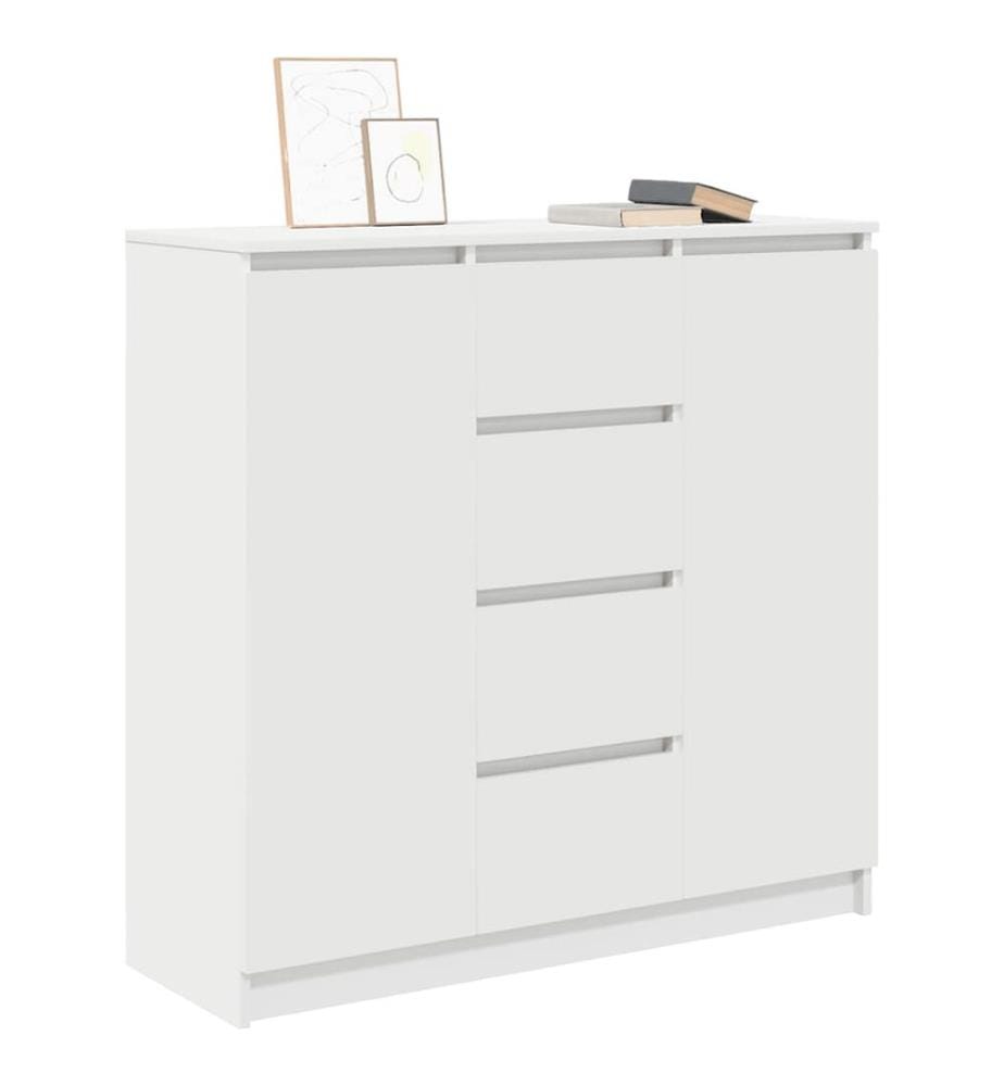Sideboard mit Schubladen Weiss 100,5x35x98,5 cm Holzwerkstoff