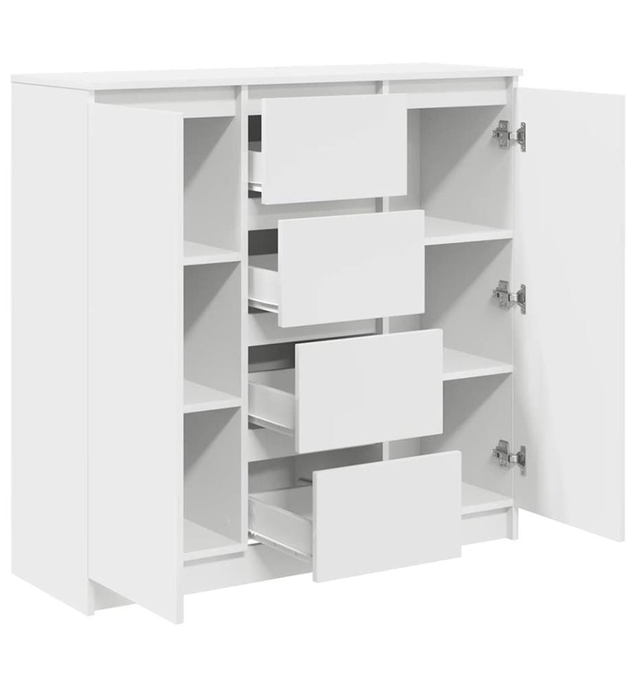 Sideboard mit Schubladen Weiss 100,5x35x98,5 cm Holzwerkstoff