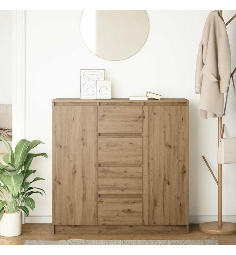 Sideboard mit Schubladen Artisan-Eiche 100,5x35x98,5 cm