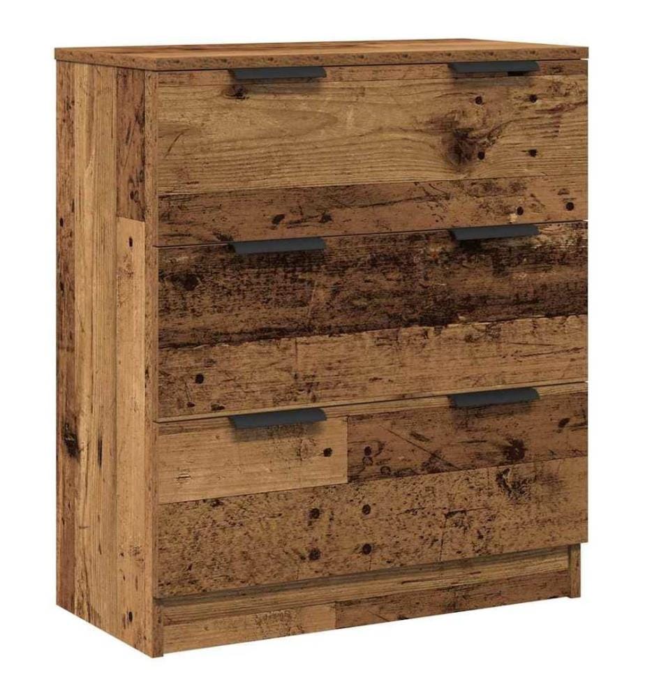 Sideboards 3 Stk. Altholz-Optik 60x30x70 cm Holzwerkstoff