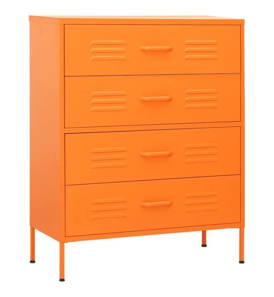 Kommode Orange 80x35x101,5 cm Stahl