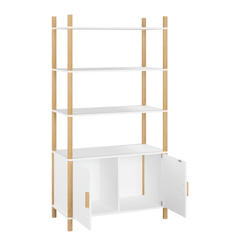 Highboard Weiss 80x40x153 cm Holzwerkstoff