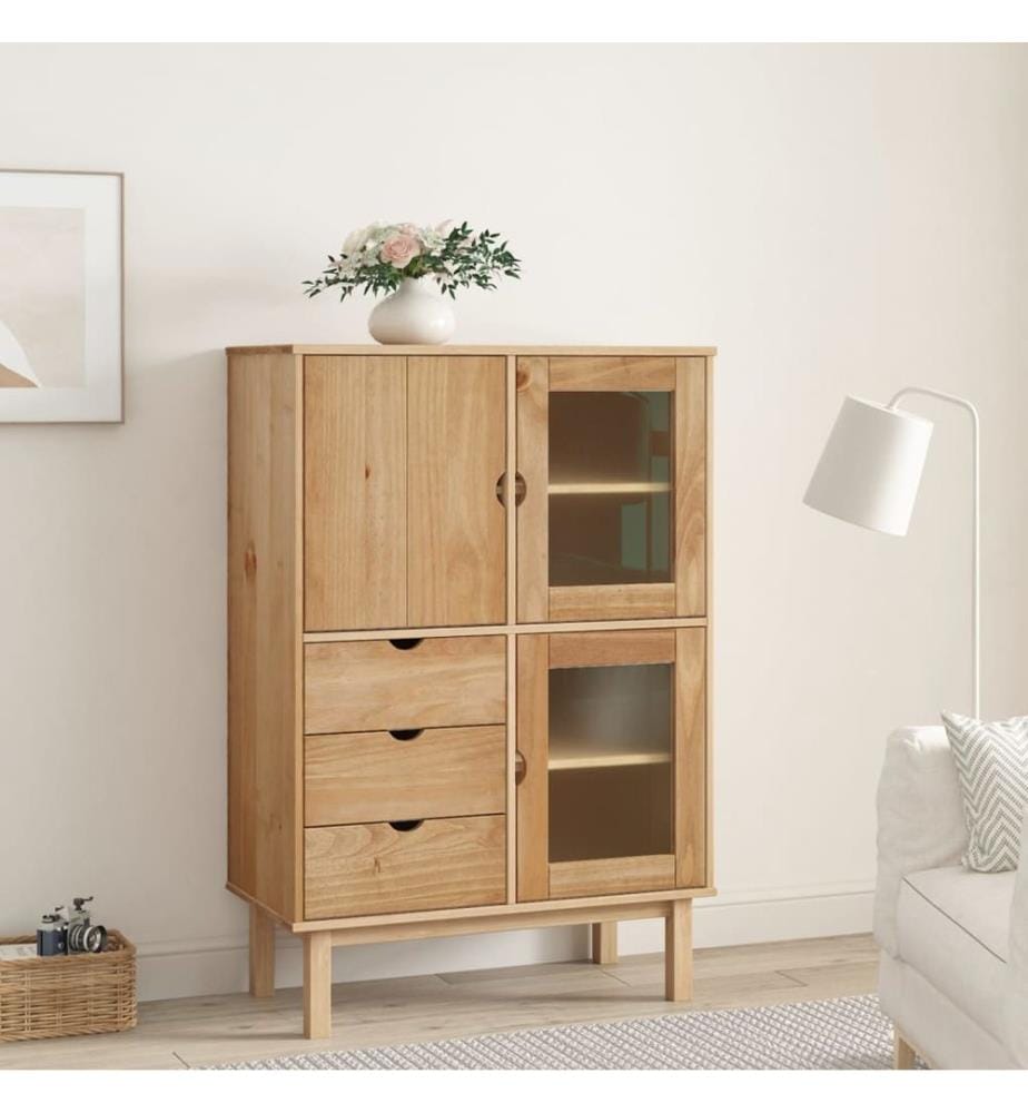 Highboard OTTA 85x43x125 cm Massivholz Kiefer