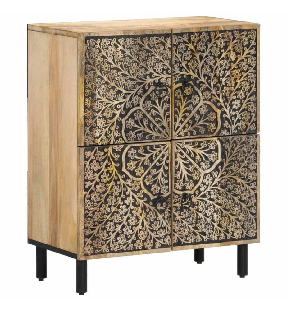 Beistellschrank 60x33x75 cm Massivholz Mango