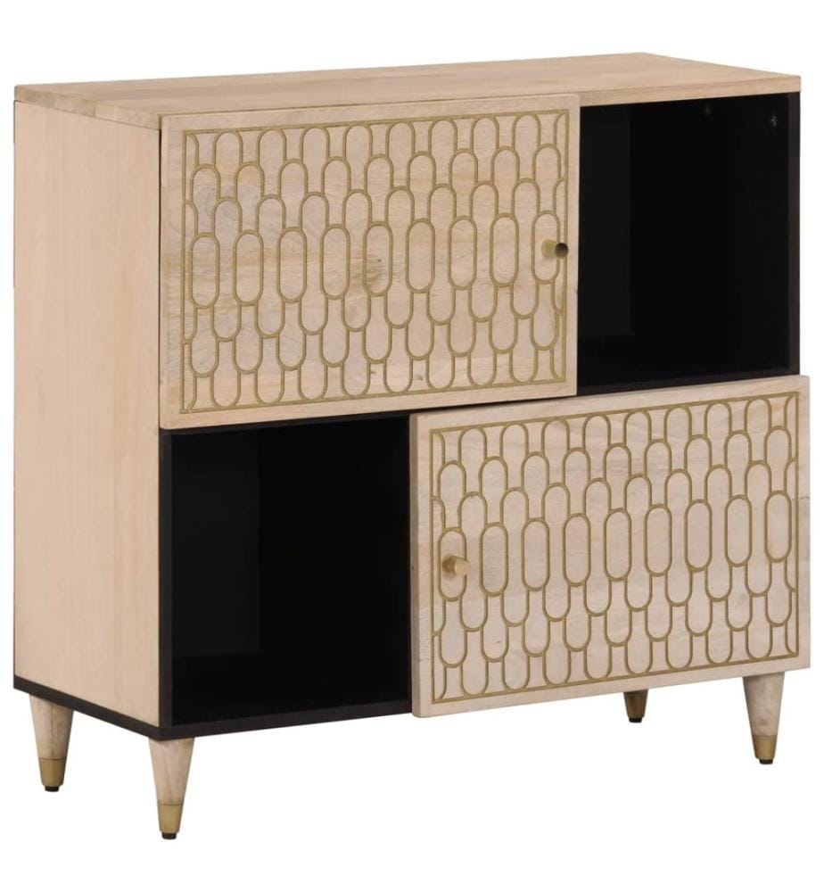 Beistellschrank 80x33x75 cm Massivholz Mango