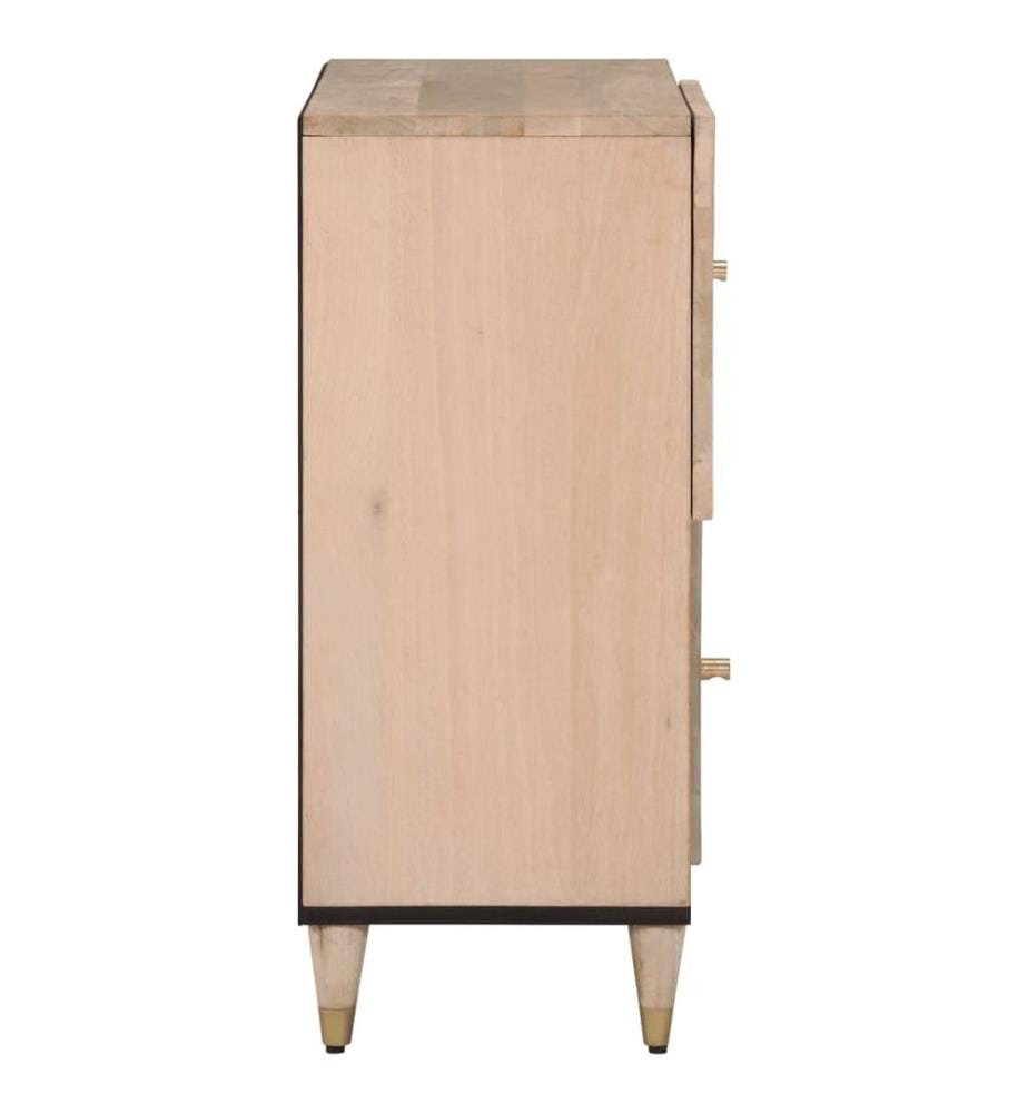 Beistellschrank 80x33x75 cm Massivholz Mango