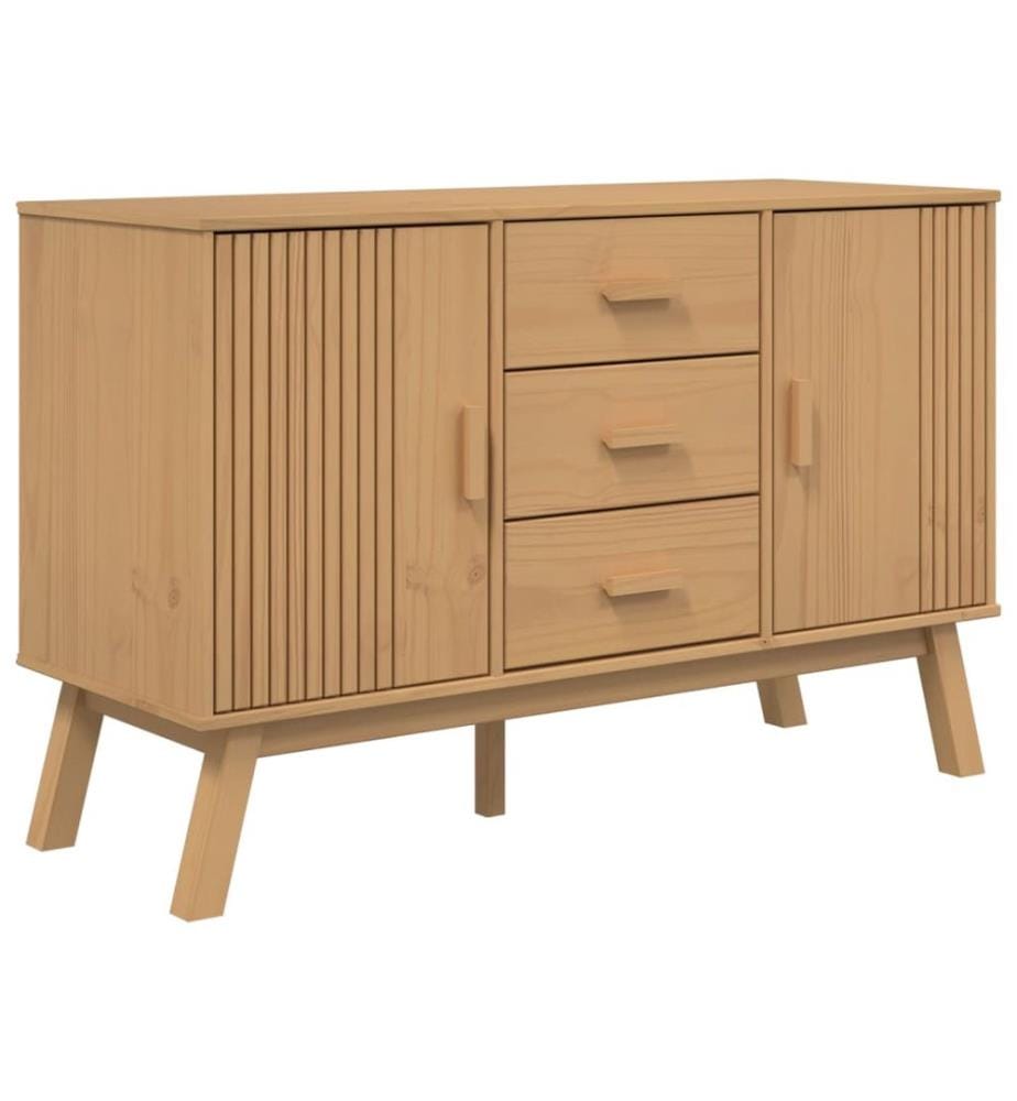 Sideboard OLDEN Braun 114x43x73,5 cm Massivholz Kiefer