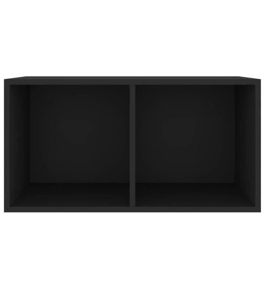 Schallplatten-Aufbewahrungsbox Schwarz 71x34x36cm Holzwerkstoff