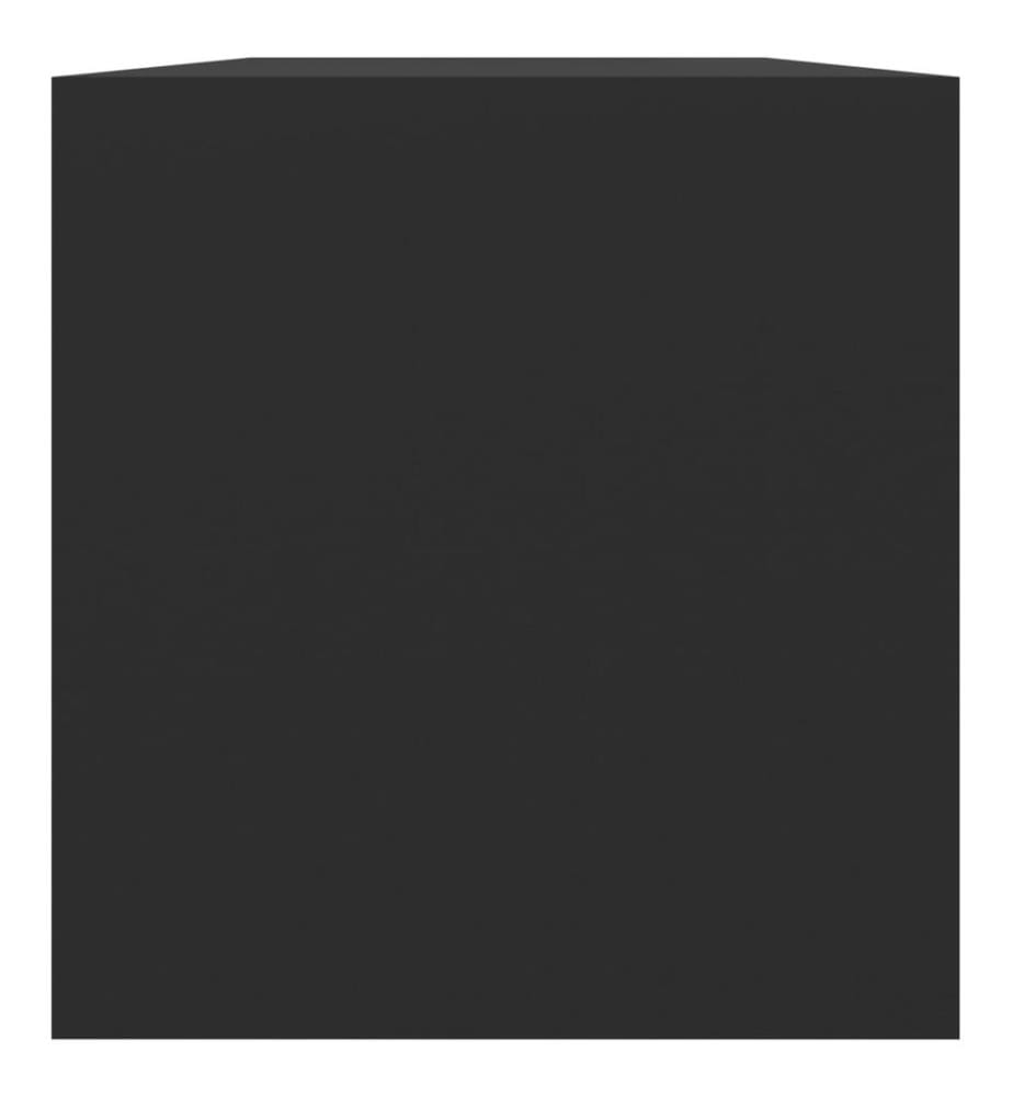 Schallplatten-Aufbewahrungsbox Schwarz 71x34x36cm Holzwerkstoff