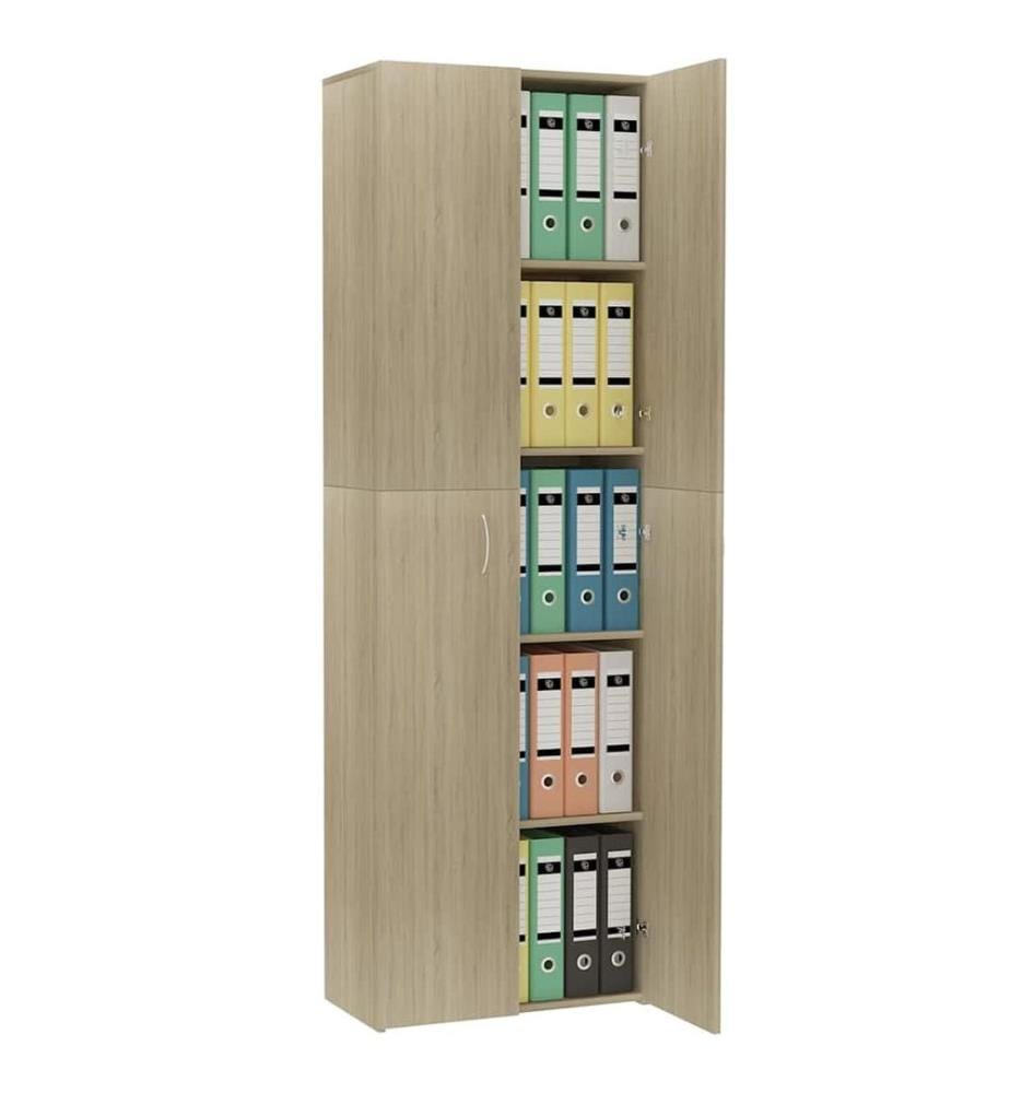 Büroschrank Sonoma-Eiche 60x32x190 cm Holzwerkstoff