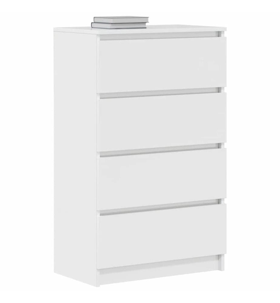 Sideboard Hochglanz-Weiss 60x35x98,5 cm Holzwerkstoff
