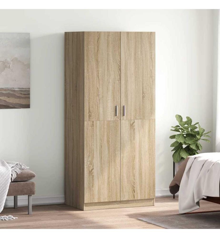 Kleiderschrank Sonoma-Eiche 80x52x180 cm Holzwerkstoff