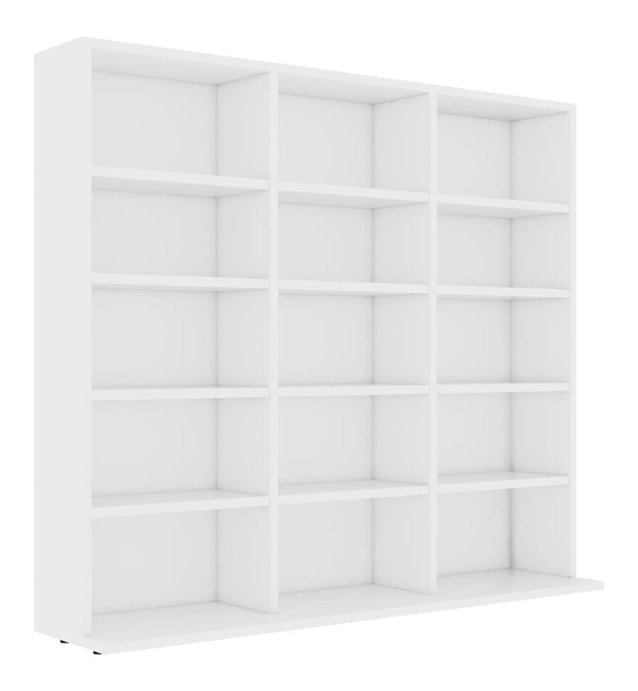 CD-Regal Weiss 100x23x89,5 cm Holzwerkstoff