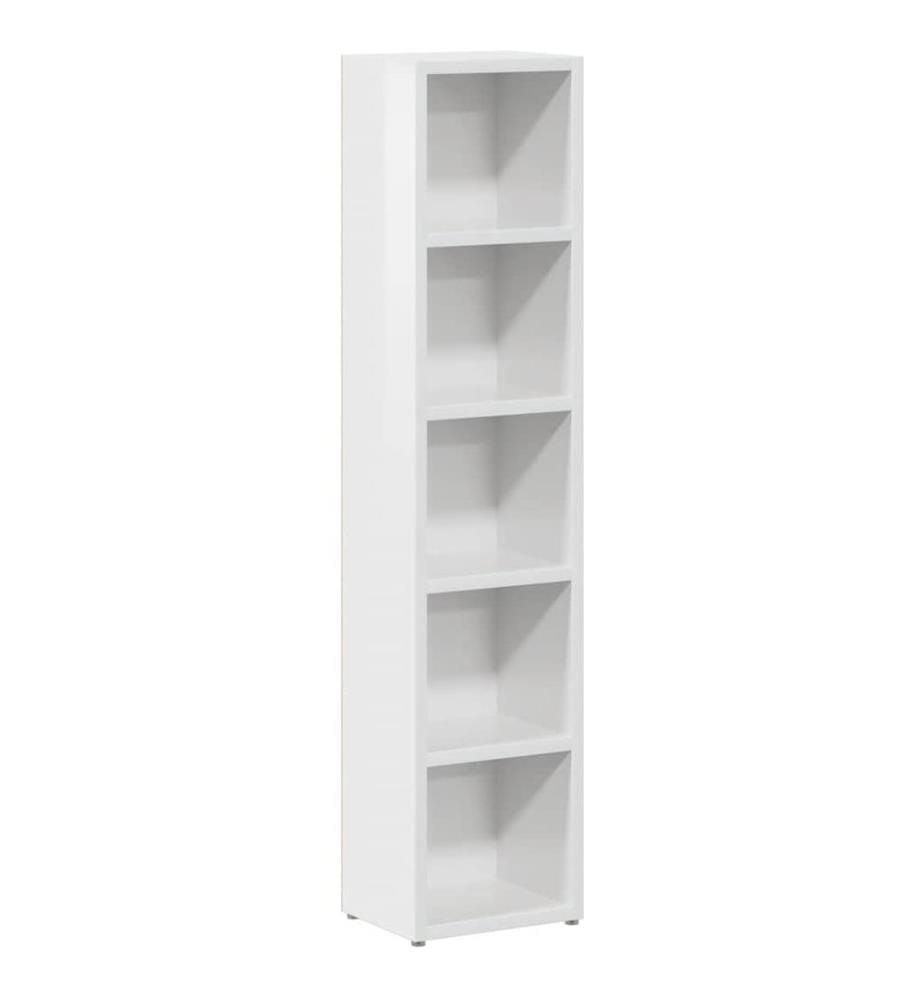 Armoires à CD 2 pcs Blanc brillant 21x16x93,5 cm